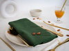 Handmade Forest Green Napkin – 100% Cotton, Reusable Cloth Napkin for Table Setting - Bohoblockprinted