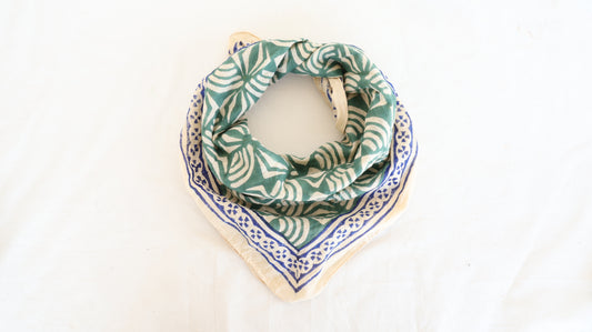 Artisan Hand Block Printed Bandana – 100% Cotton Boho Access