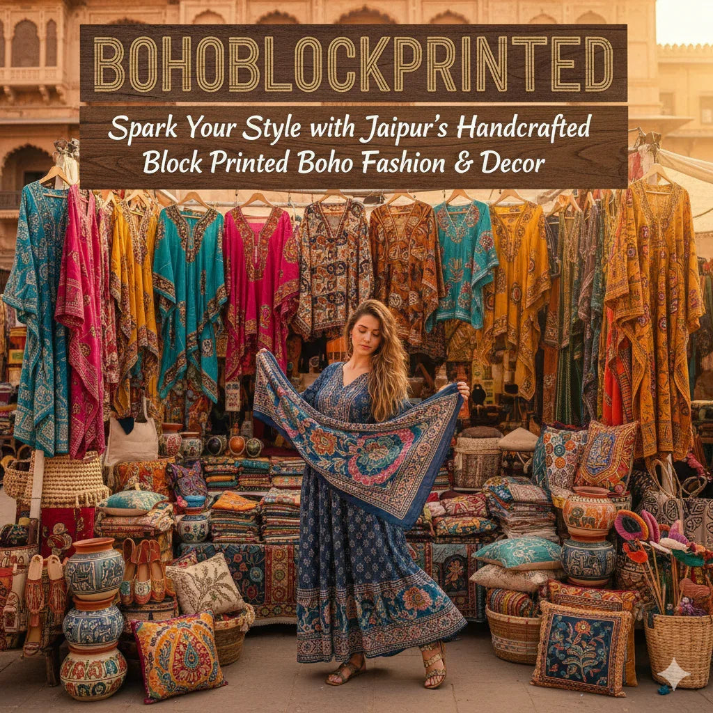 Sanganer & Bagru Block Printing: Boho Clothing, Home Decor & Wholesale Supply - Bohoblockprinted