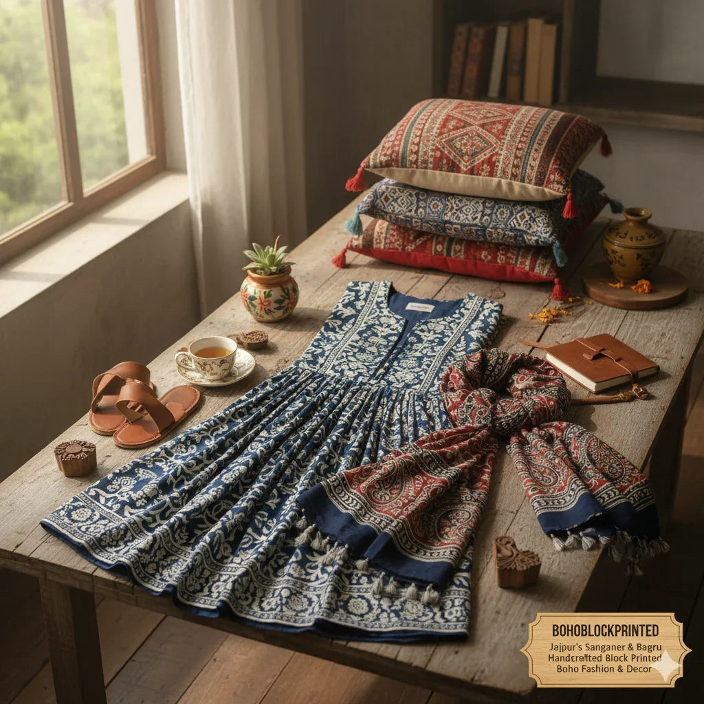 Jaipur’s Sanganer & Bagru Handcrafted Block Printed Boho Fashion & Decor - Bohoblockprinted