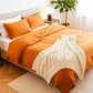 Rust Orange Duvet Cover Set | 100% Cotton | Minimalist Home Aesthetic