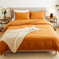 Rust Orange Duvet Cover Set | 100% Cotton | Minimalist Home Aesthetic