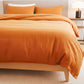 Rust Orange Duvet Cover Set | 100% Cotton | Minimalist Home Aesthetic