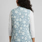 Hand Block Printed Floral Cotton Quilted Jacket – Sky Blue - Bohoblockprinted