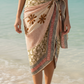 Handblock Printed Floral Cotton Sarong – Boho Beach Wrap | Lightweight Summer Cover Up