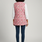 Hand Block Printed Floral Cotton Quilted Jacket - Pink - Bohoblockprinted