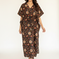 Hand Block Printed Floral Cotton Kaftan