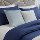 Deep Navy Blue Cotton Duvet Cover Set – 100% Soft Cotton, Breathable & Elegant Bedding with Button Closure
