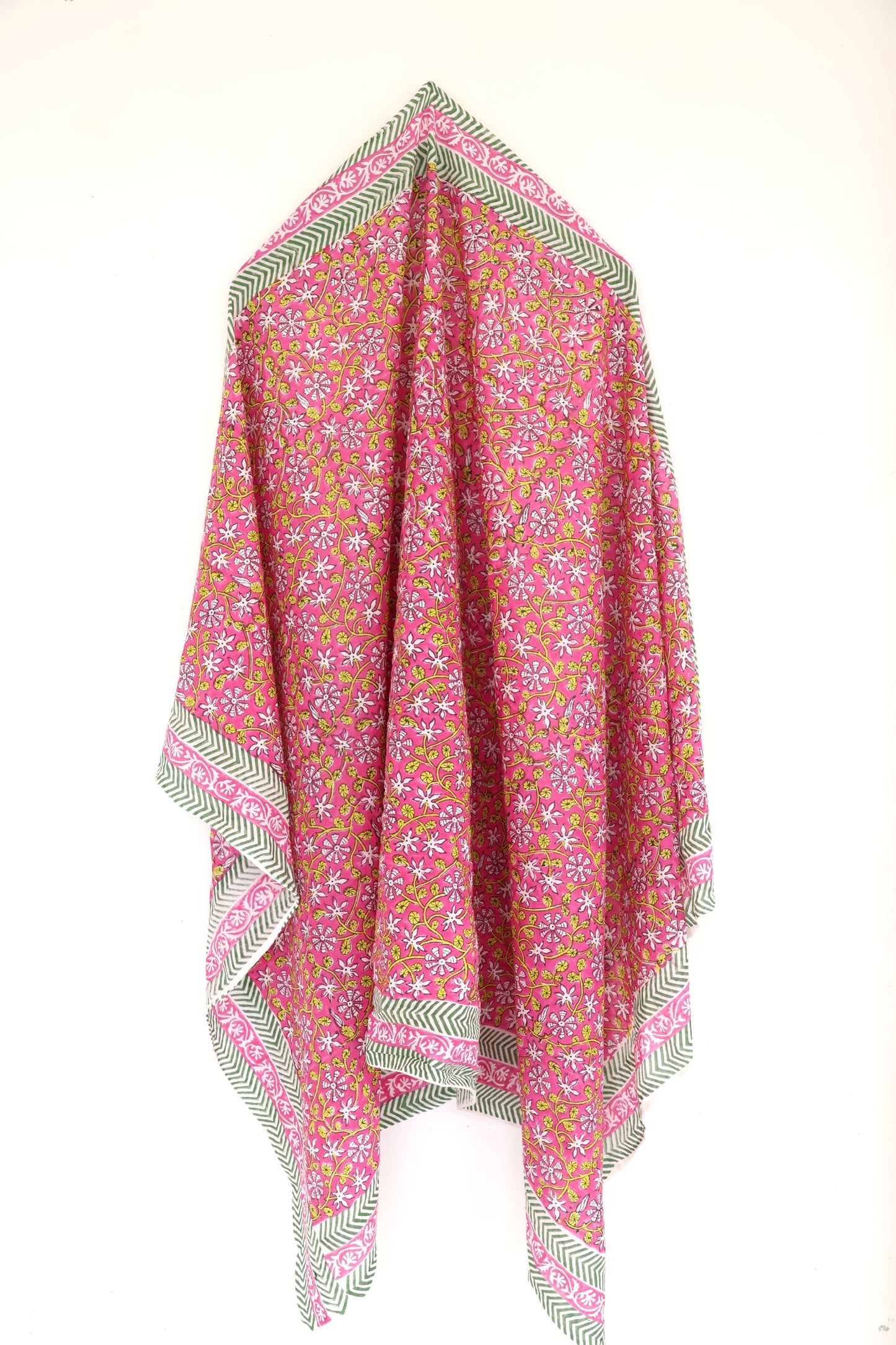 Pink Hand Block Printed Cotton Sarong