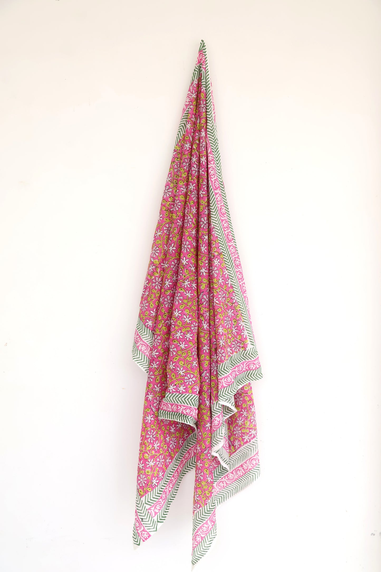 Pink Hand Block Printed Cotton Sarong