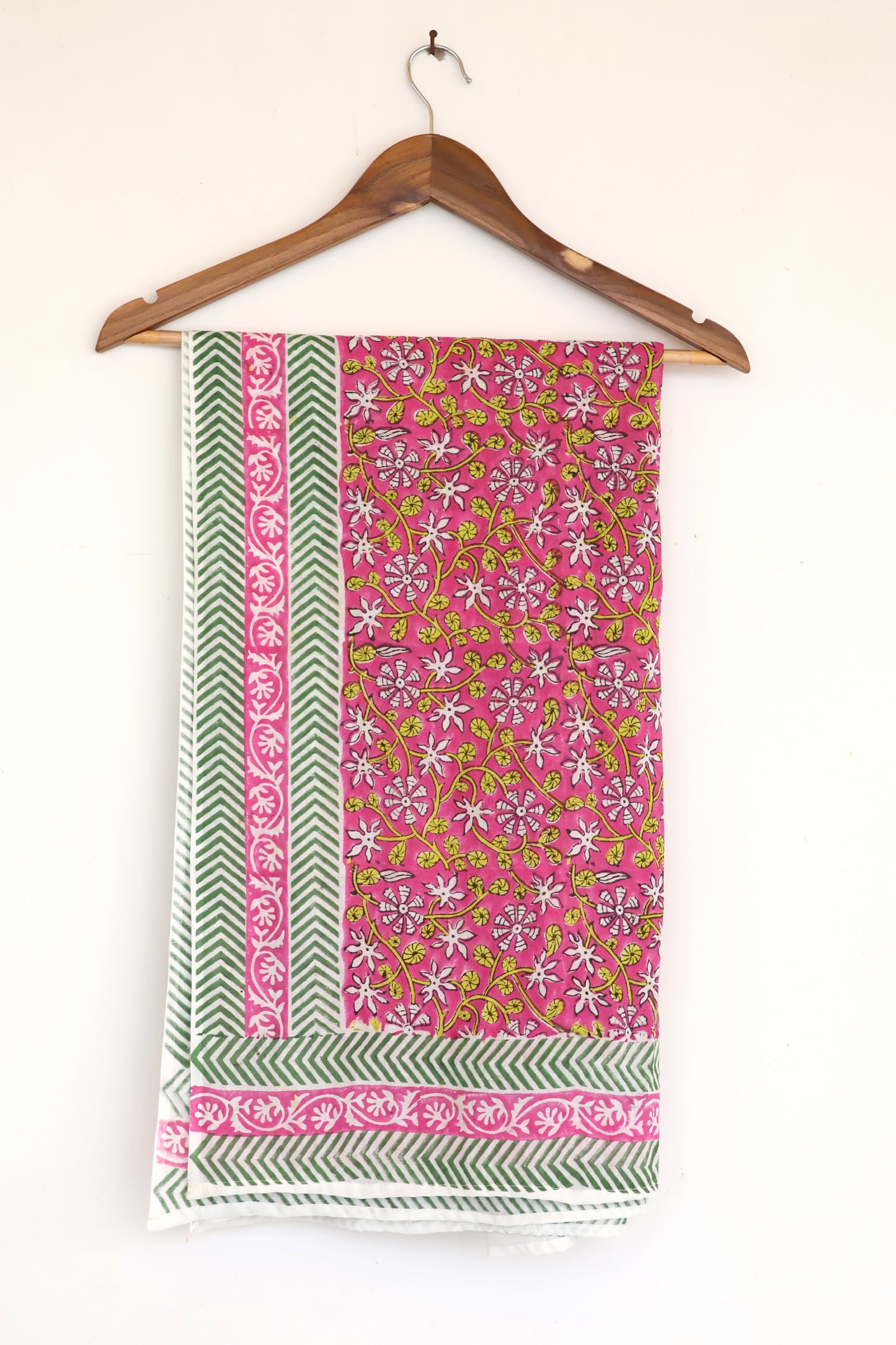Pink Hand Block Printed Cotton Sarong