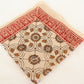 Red Border Floral Hand Block Printed Cotton Bandana – Boho Style Scarf