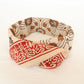 Red Border Floral Hand Block Printed Cotton Bandana – Boho Style Scarf
