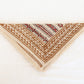 Hand block printed beige and red cotton bandana with tribal motifs