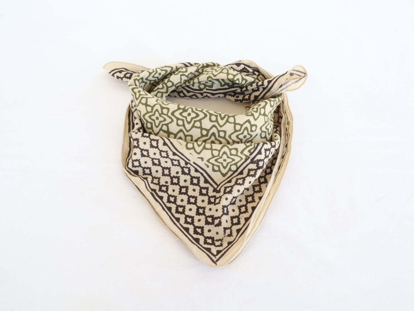 Patterned bandana on a white background