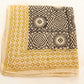 Hand block printed mustard and black geometric bandana