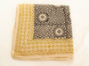 Hand block printed mustard and black geometric bandana