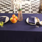 Navy Blue Linen Tablecloth