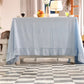 Premium Sky Blue Linen Table Cover