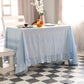Premium Sky Blue Linen Table Cover
