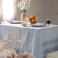 Premium Sky Blue Linen Table Cover