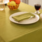 Olive Green Ruffled Cotton Tablecloth