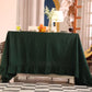 Forest Green Ruffled Cotton Tablecloth