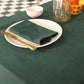 Forest Green Ruffled Cotton Tablecloth