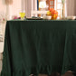 Forest Green Ruffled Cotton Tablecloth