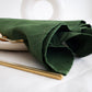 Handmade Forest Green Napkin – 100% Cotton, Reusable Cloth Napkin for Table Setting - Bohoblockprinted
