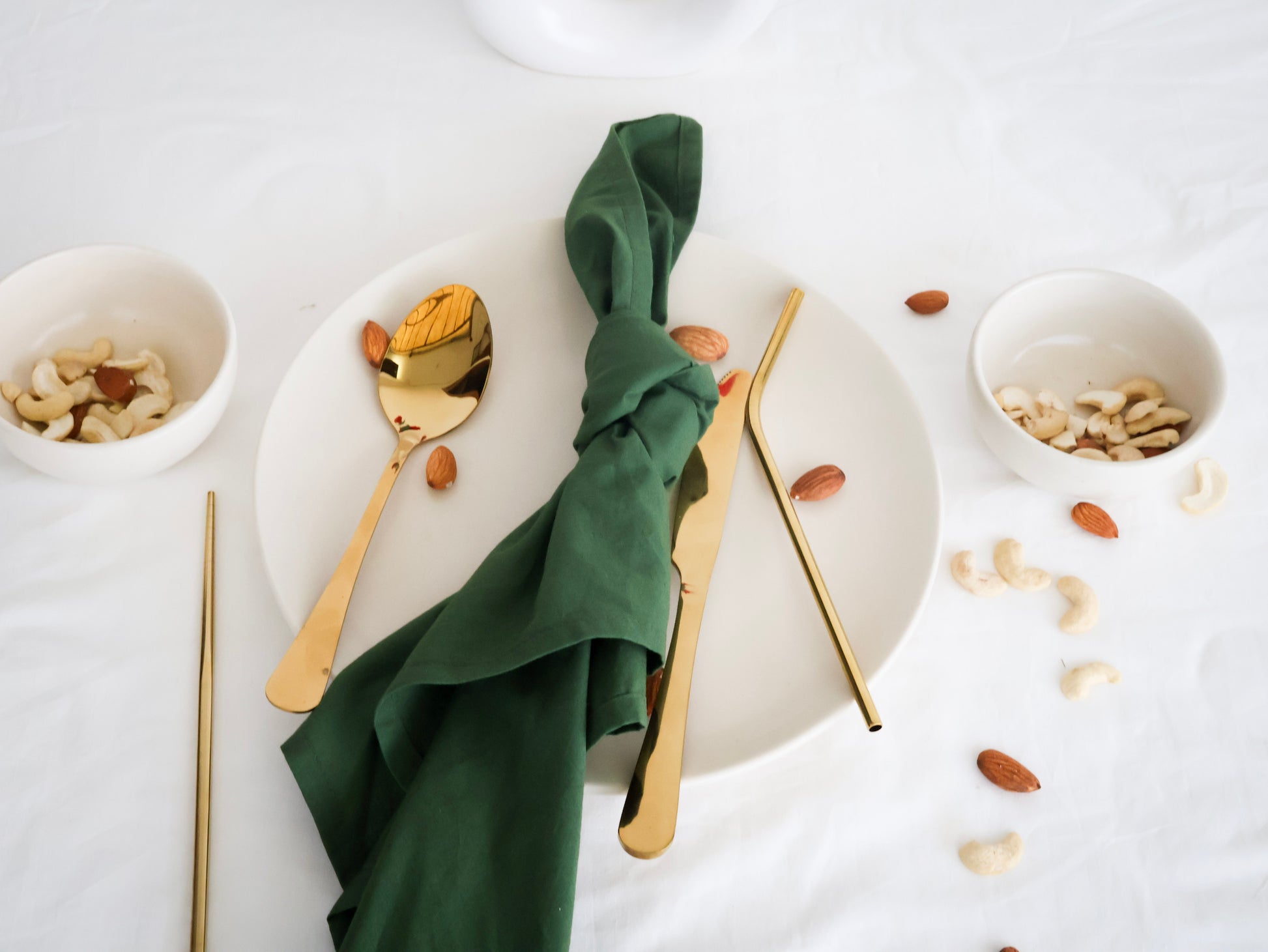 Handmade Forest Green Napkin – 100% Cotton, Reusable Cloth Napkin for Table Setting - Bohoblockprinted