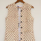 Handblock Printed Cotton Quilted Jacket – Cream with Floral Motif
