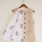 Handblock Printed Cotton Quilted Jacket – Cream with Floral Motif