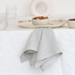 Light Grey Cotton Napkin – Handmade Reusable Cloth Napkin for Minimal Table Decor - Bohoblockprinted