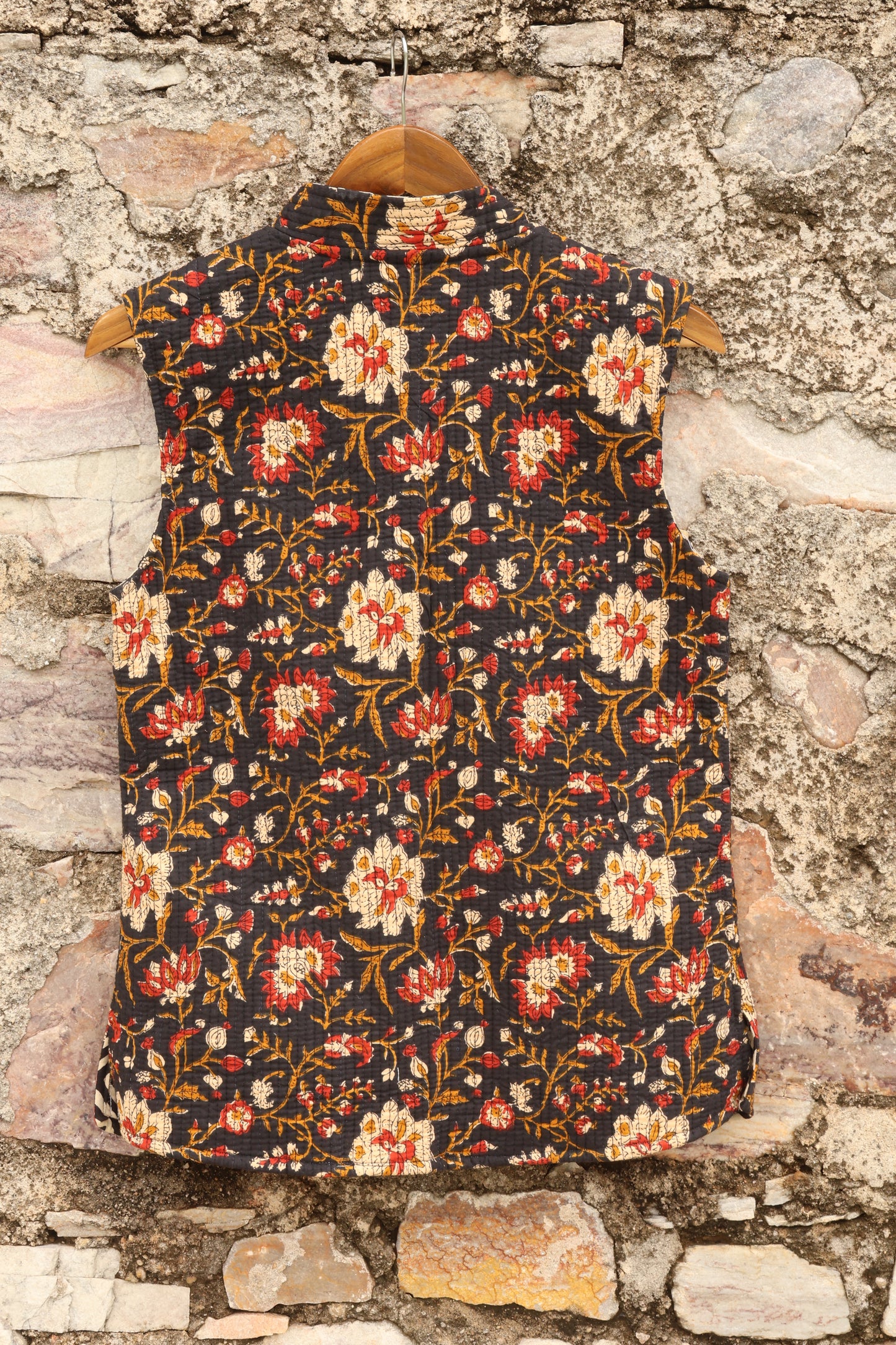Handblock Printed Cotton Quilted Jacket