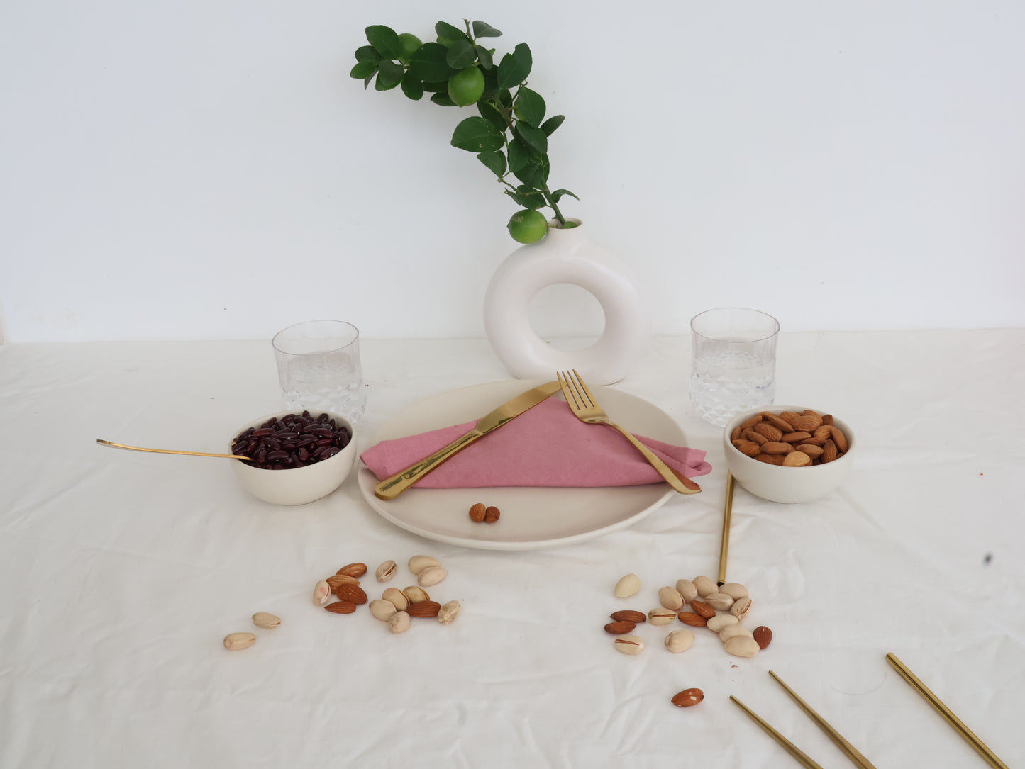 Rose Pink Table Napkin – 100% Cotton Reusable Dinner Napkin for Modern Dining - Bohoblockprinted