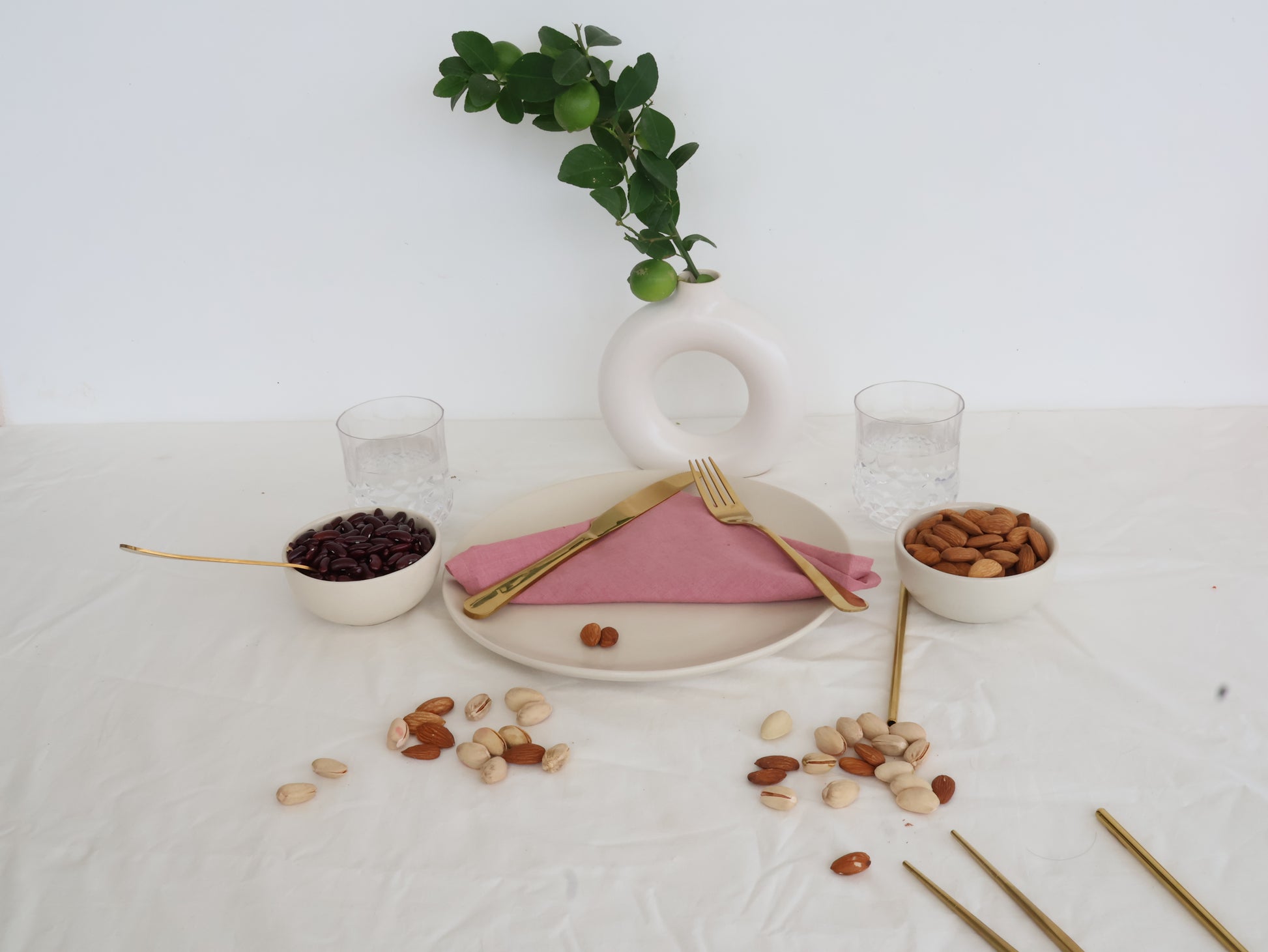 Rose Pink Table Napkin – 100% Cotton Reusable Dinner Napkin for Modern Dining - Bohoblockprinted