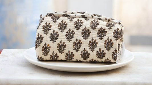 Handcrafted Cotton Travel Toiletry Bags (Set of 3)