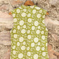 Hand Block Printed Floral Cotton Quilted Jacket- Green & White - Bohoblockprinted