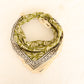Green Block Print Cotton Bandana | Sustainable Handmade Accessory