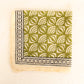 Green Block Print Cotton Bandana | Sustainable Handmade Accessory