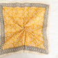 Hand Block Printed Cotton Bandana – Mustard Yellow Boho Scarf