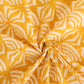 Hand Block Printed Cotton Bandana – Mustard Yellow Boho Scarf