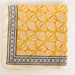 Hand Block Printed Cotton Bandana – Mustard Yellow Boho Scarf