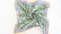 Artisan Hand Block Printed Bandana – 100% Cotton Boho Access