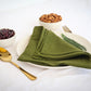 Olive Green Cotton Dinner Napkin – Soft, Reusable & Eco-Friendly Table Linen - Bohoblockprinted