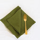Olive Green Cotton Dinner Napkin – Soft, Reusable & Eco-Friendly Table Linen - Bohoblockprinted