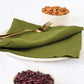 Olive Green Cotton Dinner Napkin – Soft, Reusable & Eco-Friendly Table Linen - Bohoblockprinted