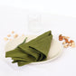 Olive Green Cotton Dinner Napkin – Soft, Reusable & Eco-Friendly Table Linen - Bohoblockprinted