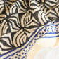 Hand Block Printed Cotton Bandana | Boho Black & White Head Scarf